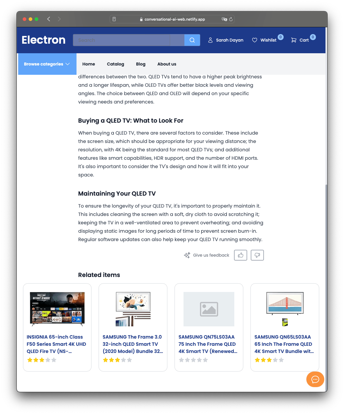 Shopping Guides displayed as content