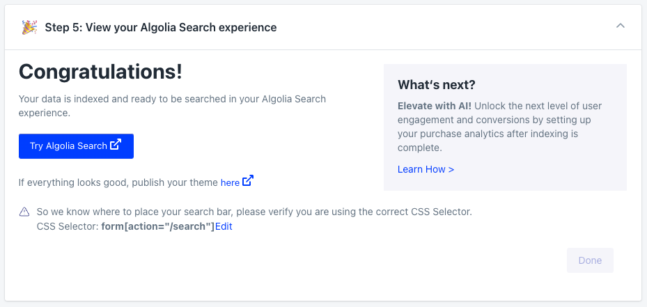 Modify the CSS selector if desired.